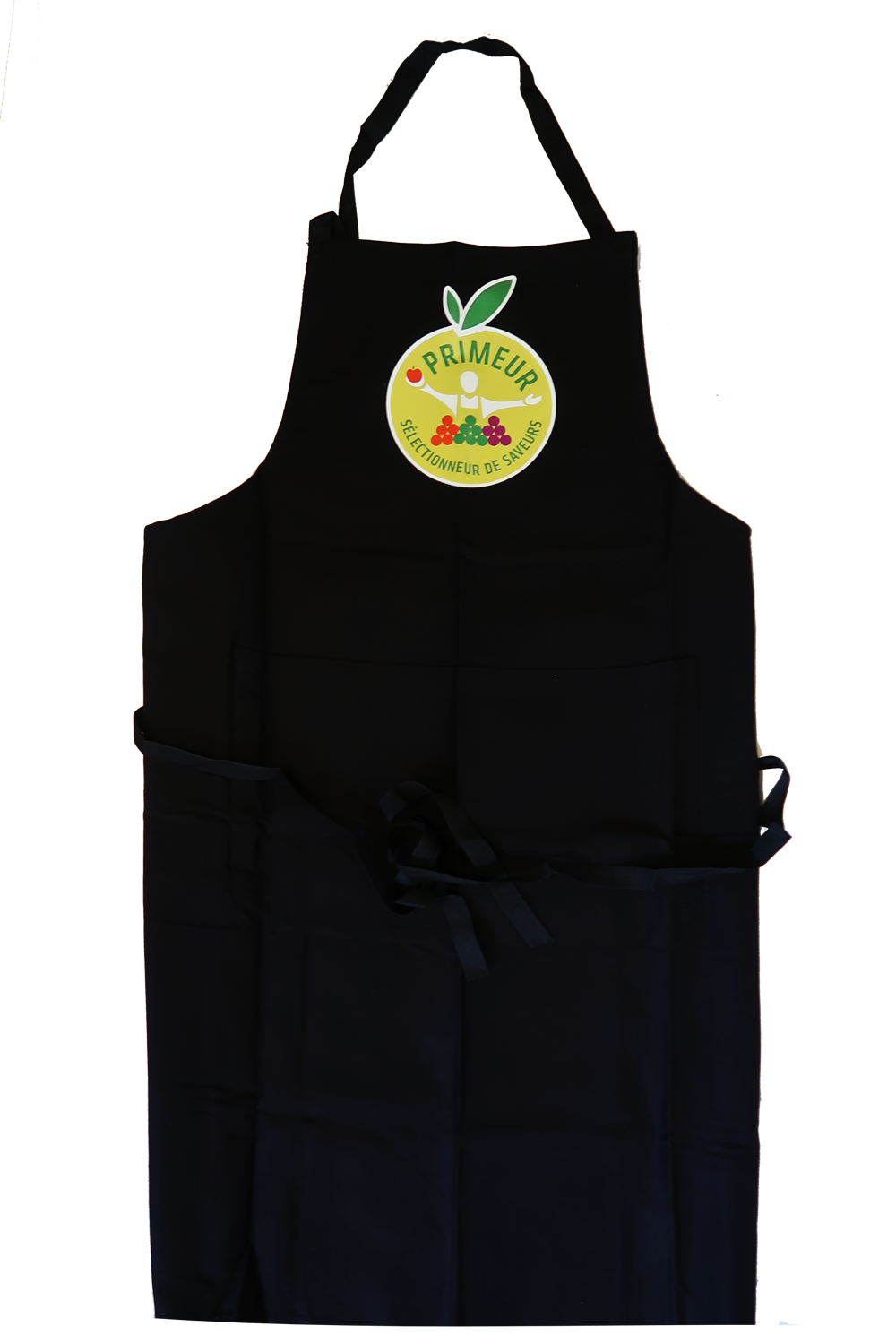 Tablier Primeur noir avec poche - grande taille Tablier Primeur noir avec poche - grande taille